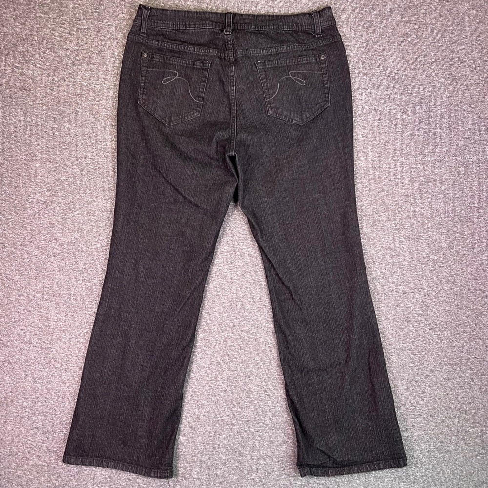 Faded Glory Jeans Women 14P Black Wetsern Grunge Bootcut Stretch Denim Y2K Retro - Picture 9 of 13